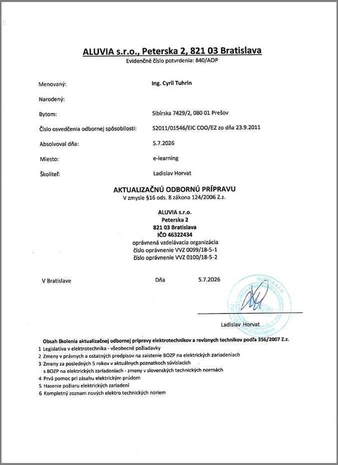 Osvedčenie